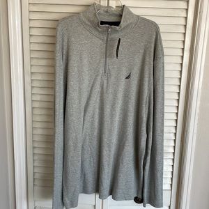 NWT NAUTICA Gray Zipper Pullover, Size XXL
